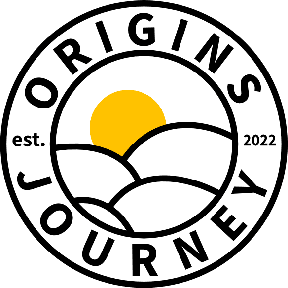 Origins Journey — badge cu dealuri și soare